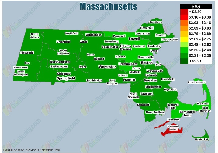 MA gas prices 09.15