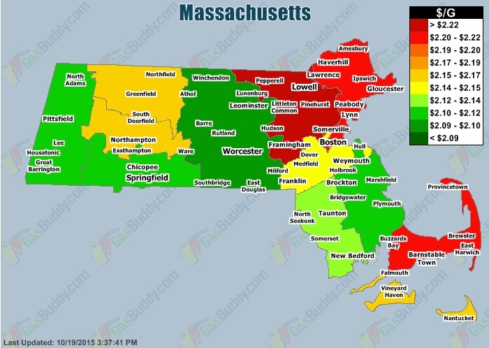 Massachusetts gas prices