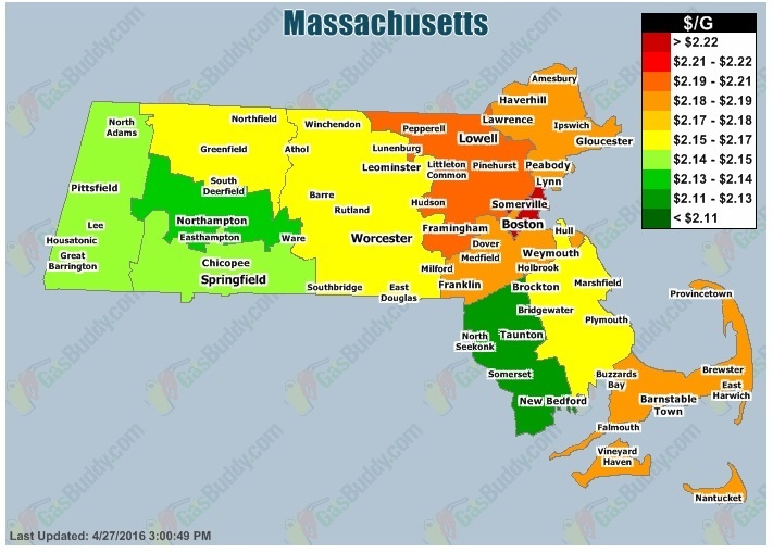 Massachusetts gas prices