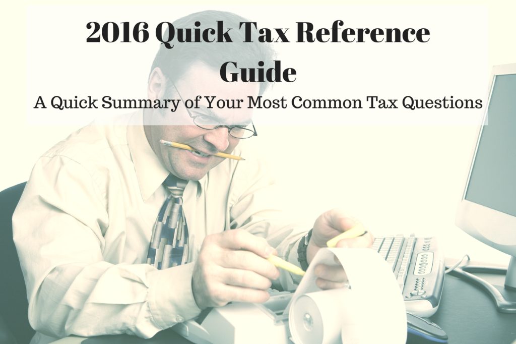 2016 Tax Reference Guide